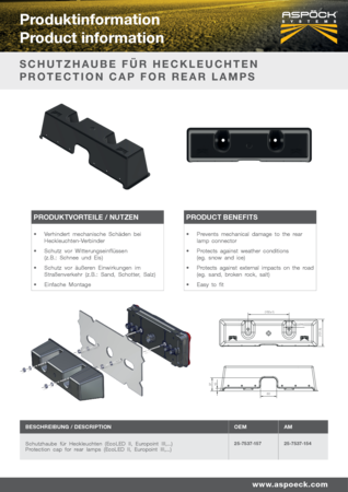 Protection Cap for Rear Lamps